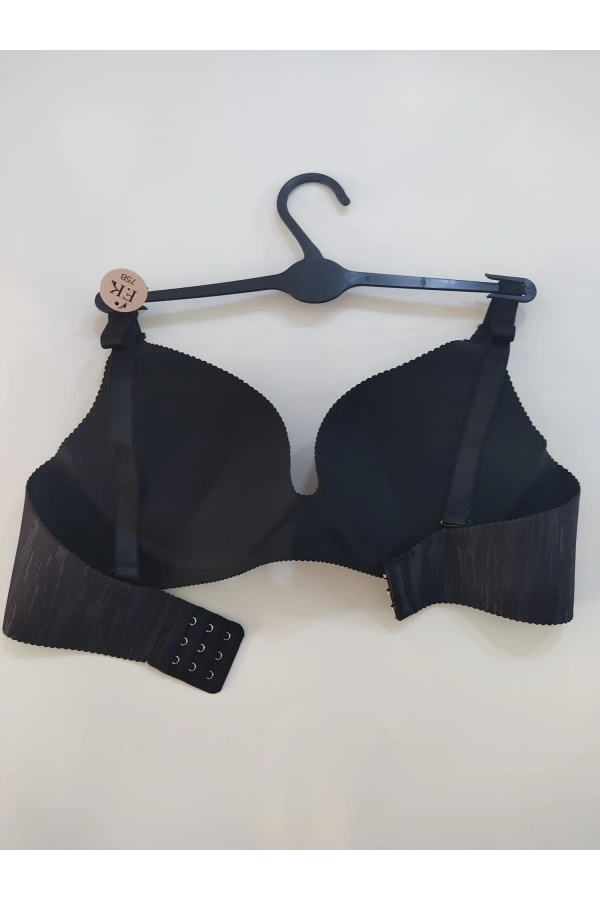 F.K Lazer Kesim Balensiz Tam Destekli Siyah Sütyen 675