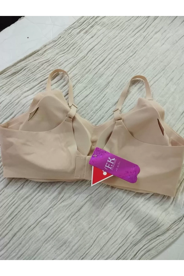 FK Lazer Kesim Balensiz Süngeri Çıkabilen Agraflı Ten Sütyen - 1241
