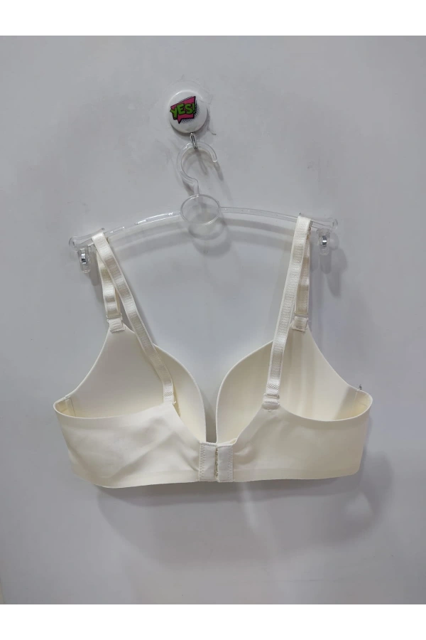 FK Lazer Kesim Desteksiz ve Balensiz Sütyen-Ekru