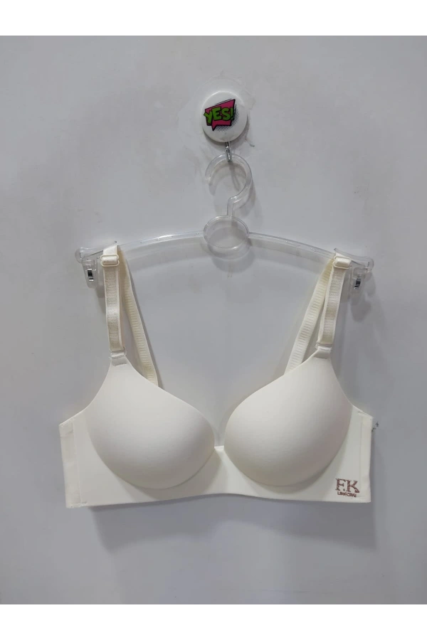 FK Lazer Kesim Desteksiz ve Balensiz Sütyen-Ekru