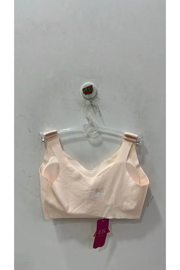 Kadın Lazer Kesim Pedli Seamless Bralet Sütyen Pudra - 301