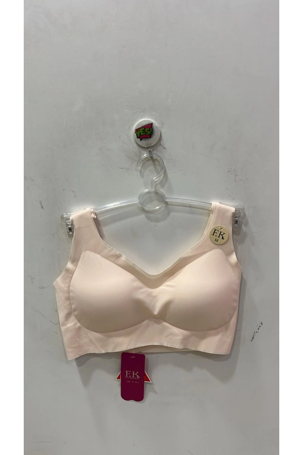 Kadın Lazer Kesim Pedli Seamless Bralet Sütyen Pudra - 301