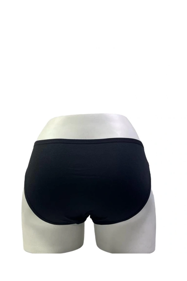 KOLCU 3 LÜ BAYAN LYCRALI BİKİNİ KİLOT-SİYAH