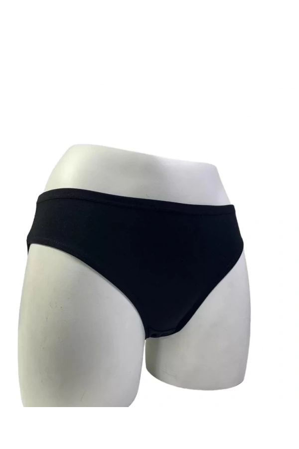 KOLCU BATO BİKİNİ KİLOT-SİYAH