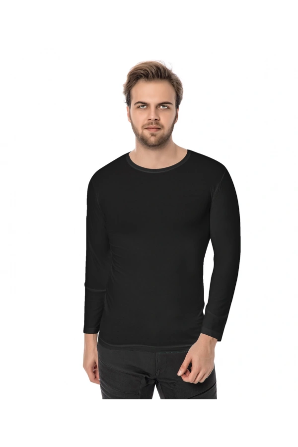 KOLCU ERKEK TERMAL ÜST-SİYAH