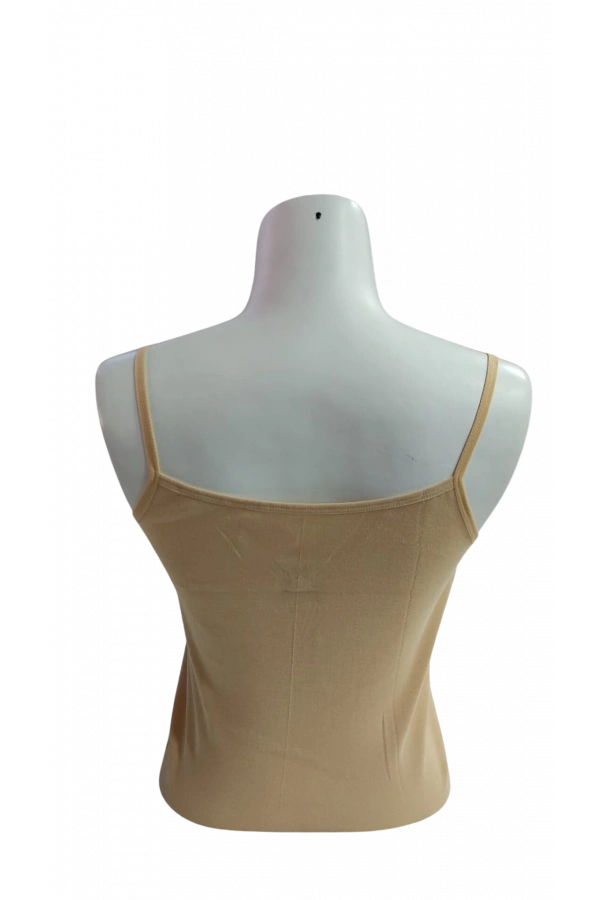 Kolcu Kadın Ribana İp Askılı Atlet - Ten