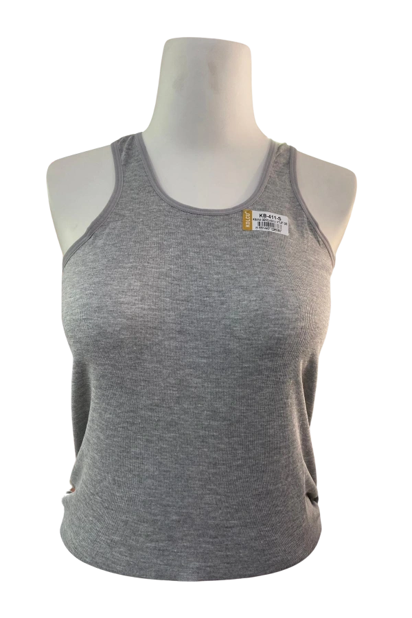 KOLCU RİBANA KADIN KALIN ASKILI ATLET KB410-GRİ