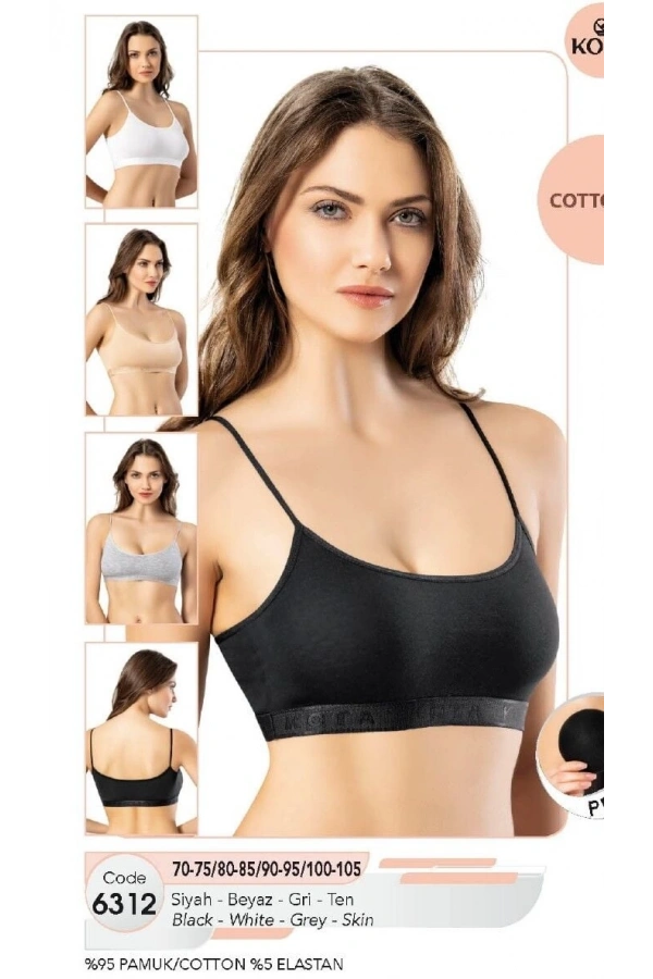 Kota Kadın Siyah İp Askılı Pedli Büstiyer