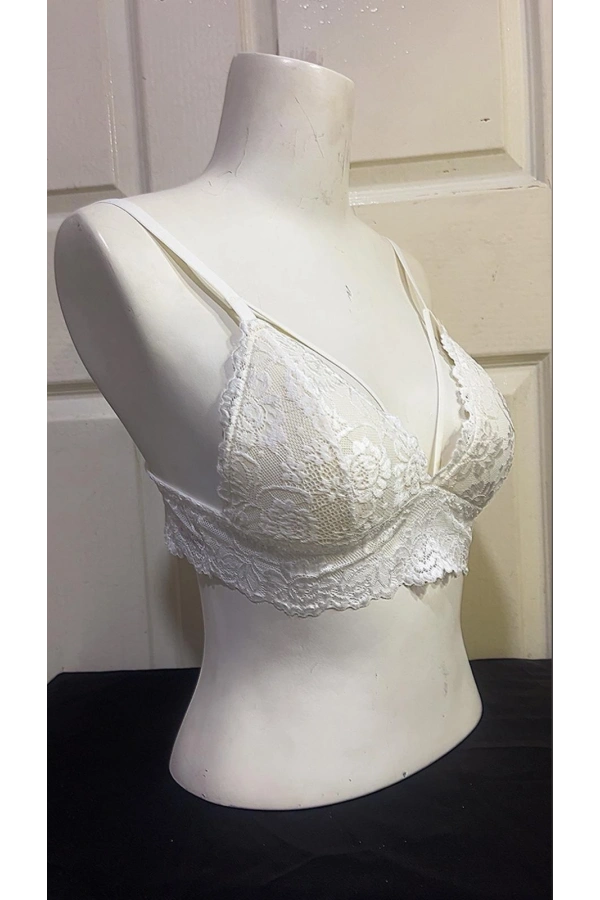 Koza Kadın Desteksiz İpli Soft Bralet Sütyen-EKRU