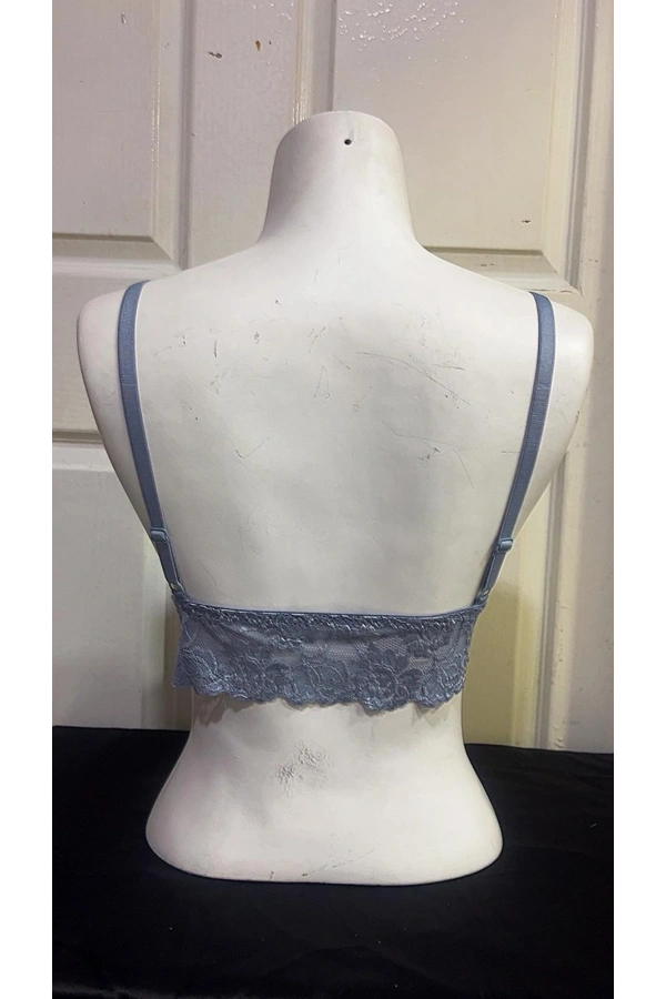 Koza Kadın Desteksiz İpli Soft Bralet Sütyen-Gri