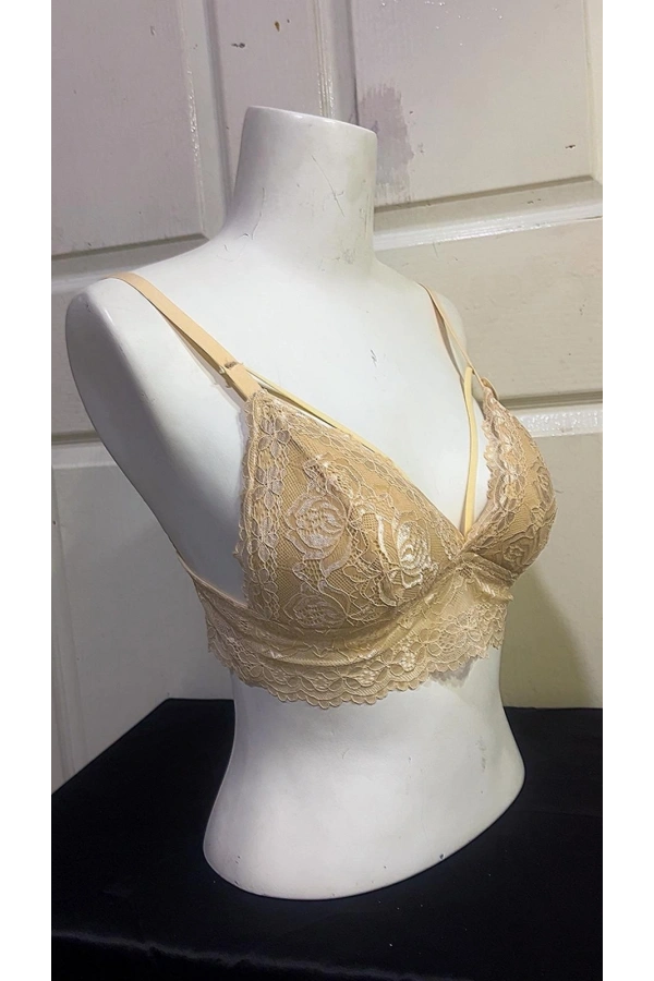 Koza Kadın Desteksiz İpli Soft Bralet Sütyen-TEN