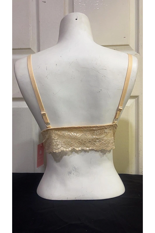 Koza Kadın Desteksiz İpli Soft Bralet Sütyen-TEN