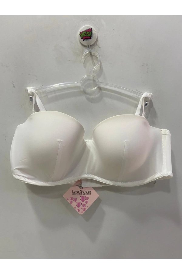Lora Garden Kadın Destekli Balenli Lotus  Sütyen – Beyaz