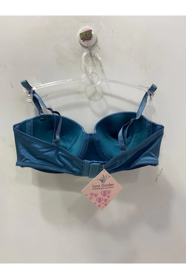Lora Garden Kadın Destekli Balenli Lotus Sütyen – Petrol Yeşili