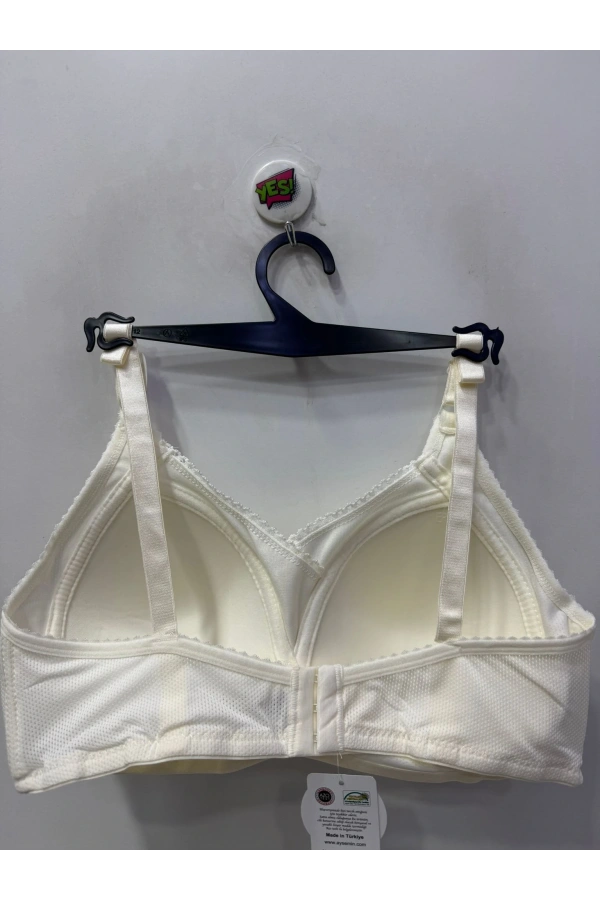 Nergiz Kadın Desteksiz Toparlayıcı Dantel Detaylı Ekru Sütyen