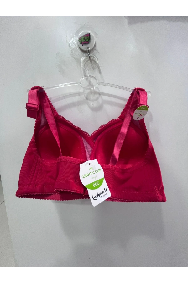 NERGİZ ÖNÜ DANTEL DETAYLI TOPARLAYICI SÜTYEN-KIRMIZI