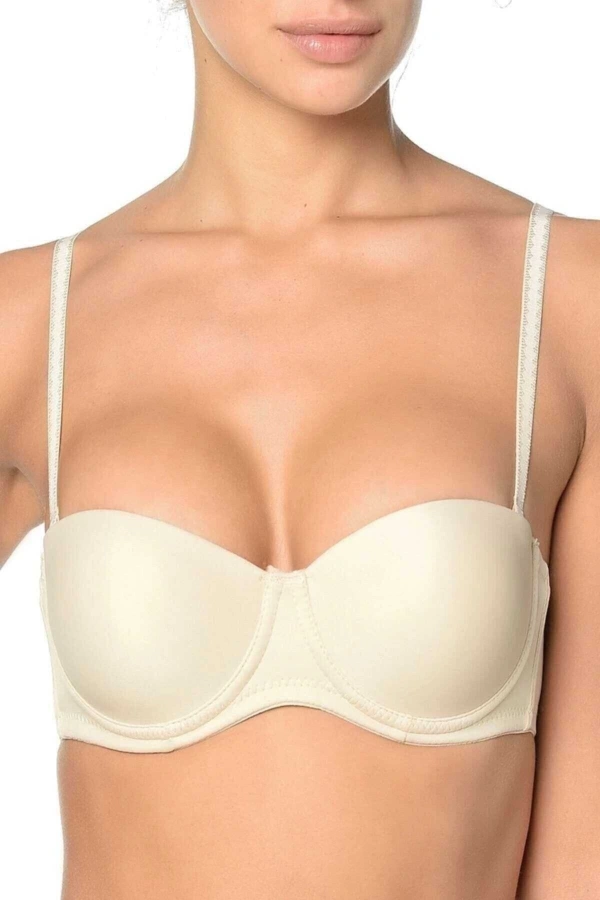 ORKİDE Kadın Dolgulu Straples Sütyen -2850-Ten