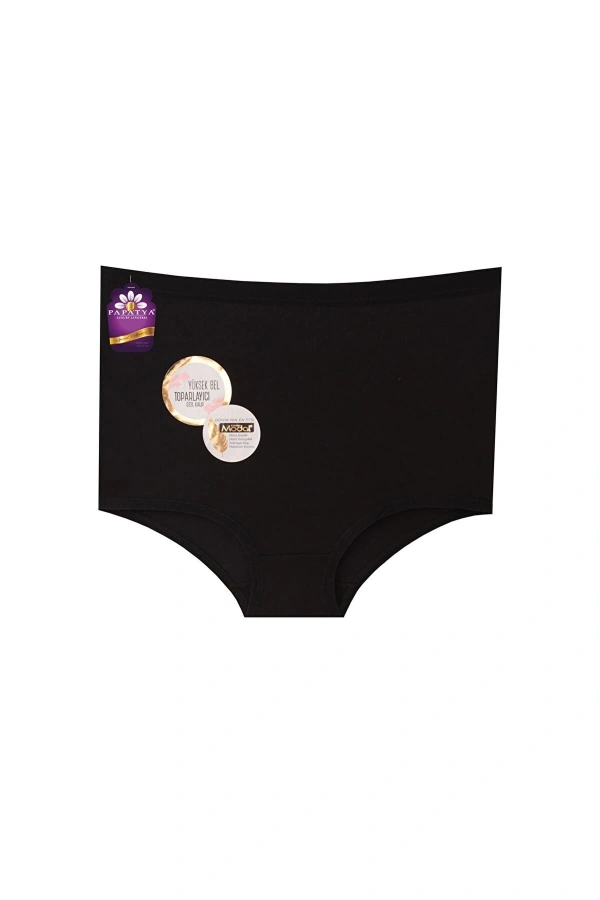PAPATYA YÜKSEK BEL TOPARLAYICI MODAL SLIP KİLOT-SİYAH
