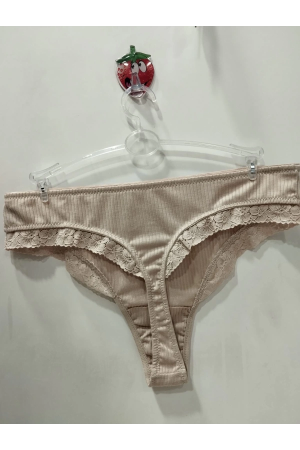 VANİLYA SECRET Grogren Bel Dantel Detaylı Tanga Külot - Vizyon