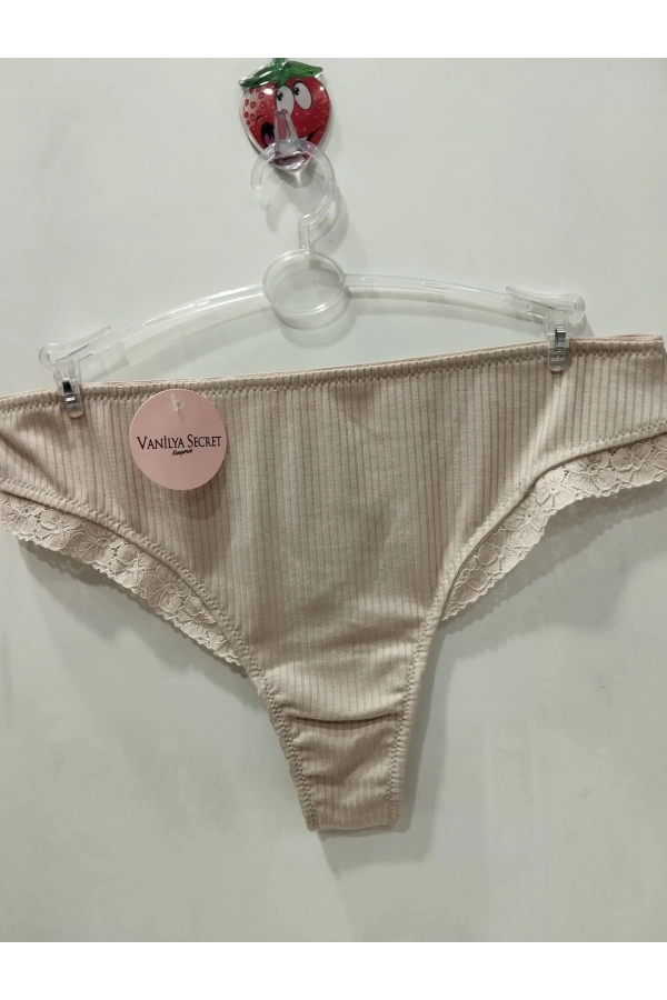 VANİLYA SECRET Grogren Bel Dantel Detaylı Tanga Külot - Vizyon