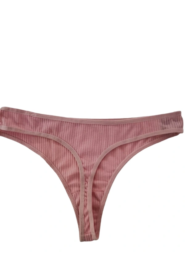 VANİLYA SECRET PAMUKLU İNCE FİTİLLİ BAYAN TANGA-PEMBE