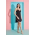 Pijamoni Milan Kumaş Likralı Gecelik 7635-5-Siyah