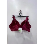 NERGİZ ÇİZGİLİ ÖNÜ DANTELLİ TOPARLAYICI SÜTYEN-bordo