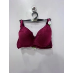 NERGİZ ÇİZGİLİ ÖNÜ DANTELLİ TOPARLAYICI SÜTYEN-bordo
