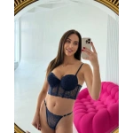 Arona Kadın Destekli Çiçek Desenli Brode Lacivert Büstiyer Takımı