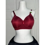 Nergiz Kadın C Cup Çizgi Desenli Toparlayıcı Bordo Sütyen