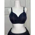 Nergiz Kadın C Cup Çizgi Desenli Toparlayıcı Lacivert Sütyen