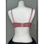 Nergiz Kadın C Cup Çizgi Desenli Toparlayıcı Gül Kurusu Sütyen