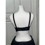 Nergiz Kadın C Cup Fitilli Kumaş Toparlayıcı Siyah Sütyen