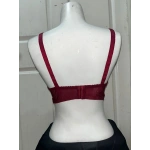 Nergiz Kadın C Cup Fitilli Kumaş Toparlayıcı Bordo Sütyen