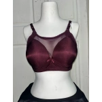 Nergiz Kadın C Cup Dantel Detaylı Toparlayıcı Mürdüm Sütyen