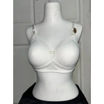 Nergiz Kadın C Cup Pamuklu Dantel Detaylı Toparlayıcı Ekru Sütyen