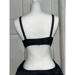 Nergiz Kadın C Cup Pamuklu Dantel Detaylı Toparlayıcı Siyah Sütyen