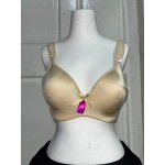 F.K Kadın C Cup Parlak Kumaş Desteksiz ve Balenli Ten Sütyen