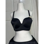 F.K Kadın C Cup Desteksiz ve Balensiz Lazer Kesim Siyah Sütyen