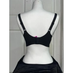 F.K Kadın C Cup Desteksiz ve Balensiz Lazer Kesim Siyah Sütyen