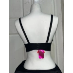 F.K Kadın Lazer Kesim Destekli ve Balenli Siyah Sütyen