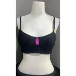 F.K Kadın Desteksiz ve Balensiz Lazer Kesim Siyah Sütyen