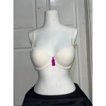 F.K Kadın C Cup Desteksiz ve Balenli Lazer Kesim Ekru Sütyen