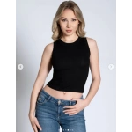 Belinay Kadın Modal Kumaş Fitilli Siyah Atlet