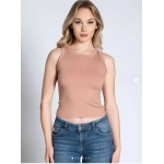 Belinay Kadın Modal Kumaş Fitilli Gül Kahvesi Atlet