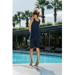 Kadın Tankini Mayo Şortlu Siyah Mavi Desenli Deniz Havuz Takımı