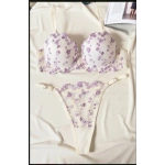 Arona Kadın Destekli Brode İşlemeli Beyaz Zarif Sütyen Takımı