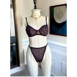 Arona Kadın Love Serisi Kalpli Brode İşlemeli Sütyen Takımı Siyah