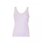 Belinay Kadın Dantel Detaylı Transparan Beyaz Atlet