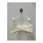 Belvü Mesh Kumaş C Cup İçi Boş Straplez Kadın Ekru Sütyen - 1221